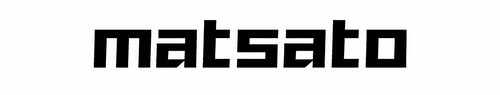 Black 'matsato' logo on a white background